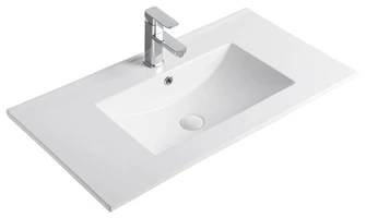 Встраиваемая сверху белая раковина для ванной Gid 9090E 71105