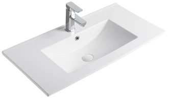 Встраиваемая сверху белая раковина для ванной Gid NYJ803-80 71111