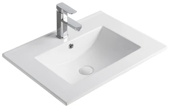Встраиваемая сверху белая раковина для ванной Gid 9060E 71101