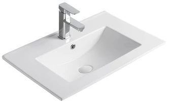 Встраиваемая сверху белая раковина для ванной Gid NYJ803-50 71108