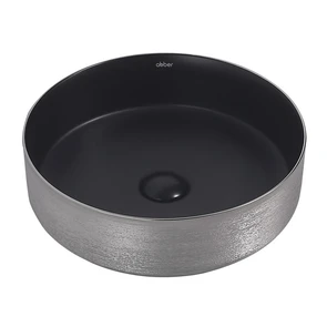 {{photo.Alt || photo.Description || 'Раковина накладная ABBER Bequem AC2109BS черный матовый с серебром'}}