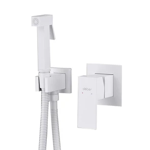 {{photo.Alt || photo.Description || 'Смеситель ABBER Daheim AF8225W с гигиеническим душем, белый матовый'}}