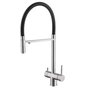 {{photo.Alt || photo.Description || 'Смеситель ABBER Wasser Kreis AF81141SP для кухни с подключением фильтра и выдвижной лейкой, сатин'}}