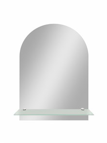 Зеркало Арка 390х590 с полкой В004