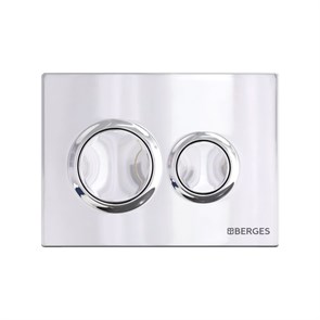 Кнопка  для инсталляции NOVUM O3, хром глянец, BERGES 040063