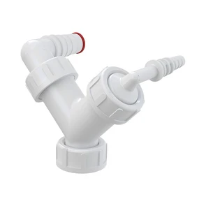 {{photo.Alt || photo.Description || 'P149Z Колено с двумя штуцерами G1"/8-23 с оборотными клапанами'}}