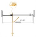 SLIDER-B-1-90/100-BR-GM Душевая дверь SLIDER-B-1-90/100-BR-GM