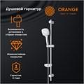 Orange OS063. Душевой гарнитур: ручной душ 110 мм, штанга 900 мм с возможностью установки в старые отверстия (VARIO), растягивающийся шланг 1500-1800 мм, быстросъемная мыльница OS063