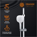 Orange OS084 Душевой гарнитур c двумя держателями. Трёхрежимный ручной душ 120х130 мм с кнопочным переключением, шланг 1500 мм OS084