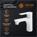 Orange Aristo M19-021w однозахватный смеситель для раковины без донного клапана, цвет: белый глянец M19-021w