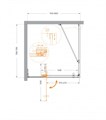 Душевой уголок CEZARES SLIDER-AH-1-80-90/100-C-GM SLIDER-AH-1-80-90/100-C-GM - фото 105000 Душевой уголок CEZARES SLIDER-AH-1-80-90/100-C-GM SLIDER-AH-1-80-90/100-C-GM - фото 105000