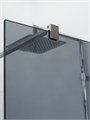 LIBERTA-L-1-25-GR-NERO Душевая перегородка, стекло графит, профиль чёрный, 246x1950 мм LIBERTA-L-1-25-GR-NERO