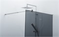 LIBERTA-L-1-25-GR-NERO Душевая перегородка, стекло графит, профиль чёрный, 246x1950 мм LIBERTA-L-1-25-GR-NERO