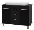 ENFIDA -100 Тумба напольная 3 ящ. черная мат. эмаль ENF-06100-0243Я