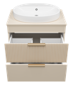 ENFIDA - 70 Тумба напольная 2 ящ. бежевая мат. эмаль ENF-06070-0342Я