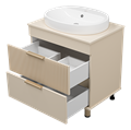 ENFIDA - 70 Тумба напольная 2 ящ. бежевая мат. эмаль ENF-06070-0342Я