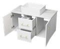 SHANEL -100 Тумба подвесная 2 ящ. 2дв. белая глянц.эмаль SHA-09100-01-01-2Я