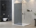 LIBERTA-L-2-120-120-C-NERO Душевая перегородка с возможностью двустороннего входа, стекло прозрачное, профиль чёрный, 1200x1200x1950 мм LIBERTA-L-2-120-120-C-NERO - фото 117170