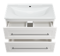 Марта - 80 Тумба подвесная 2 ящ. белая эмаль (глянец) П-Мрт09080-011Пр