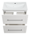 Марта - 70 Тумба напольная 2 ящ. белая эмаль (глянец) П-Мрт07070-011Пр