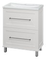 Марта - 70 Тумба напольная 2 ящ. белая эмаль (глянец) П-Мрт07070-011Пр