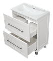 Марта - 70 Тумба напольная 2 ящ. белая эмаль (глянец) П-Мрт07070-011Пр