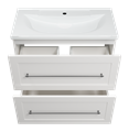 Марта - 80 Тумба напольная 2 ящ. белая эмаль (глянец) П-Мрт07080-011Пр