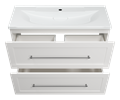 Марта -100 Тумба напольная 2 ящ. белая эмаль (глянец) П-Мрт07100-011Пр