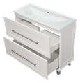 Марта -100 Тумба напольная 2 ящ. белая эмаль (глянец) П-Мрт07100-011Пр