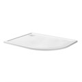 TRAY-MR-UNO-RH-120/80-550-35-W-L-BO Поддон из искусственного мрамора в комплекте с сифоном с белой матовой декоративной накладкой TRAY-MR-UNO-RH-120/80-550-35-W-L-BO