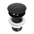 Донный клапан BelBagno с системой Клик-клак с переливом, чёрный матовый BB-SAT-NERO BB-SAT-NERO