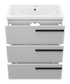 Ненси - 70 Тумба напольная  3 ящ. серая мат. эмаль П-Нен-07070-503Я