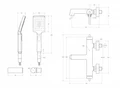 Смеситель для ванны и душа BelBagno ACQUA ACQUA-VASM-CRM ACQUA-VASM-CRM