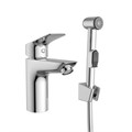 Смеситель для раковины BelBagno DUE-LVM/HGN-CRM-W0 с гигиеническим душем, без донного клапана DUE-LVM/HGN-CRM-W0