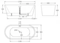 Акриловая ванна BelBagno BB71-1800-NERO-W0 BB71-1800-NERO-W0
