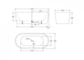 Акриловая ванна BelBagno BB71-1800-NERO-W0 BB71-1800-NERO-W0