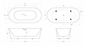 Акриловая ванна BELBAGNO BB306-1775 BB306-1775