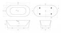 Акриловая ванна BELBAGNO BB306-1775 BB306-1775