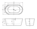 Акриловая ванна BELBAGNO BB306-1775 BB306-1775