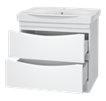Элвис - 70 Тумба напольная с 2 ящ. белая эмаль П-Элв01070-0112Я