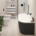 Акриловая ванна CEZARES SLIM WALL-180-80-60-NERO-SET SLIM WALL-180-80-60-NERO-SET - фото 131411