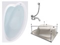 Комплект Акриловая ванна TIMO IVA1610R 160*100*70+Каркас + Слив-перелив IVA1610R-KTIVA16-SPV1505 - фото 131852