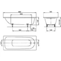 Ванна Saniform Plus Мод.375-1 180х80 белый + easy-clean 112800013001
