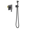 Смеситель встроенный с гигиеническим душем Timo Torne 4389/03SM черный 4389/03SM