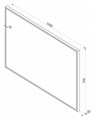 Зеркало Sting LED 1000x700, рама серая ЗЛП512