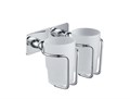 Стакан для зубных щеток двойной Timo Nelson 150032/00 хром 150032/00 - фото 134403