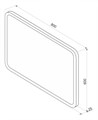 Зеркало Demure LED 800x600 ЗЛП221