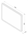 Зеркало Demure LED 1200x800 ЗЛП469