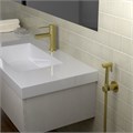 Смеситель для раковины с гигиеническим душем Timo Saona 2360/17G золото матовое 2360/17G