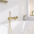 Смеситель встроенный для ванны с душем с термостатотом Timo Saona 2324/17YSM золото матовое 2324/17YSM
